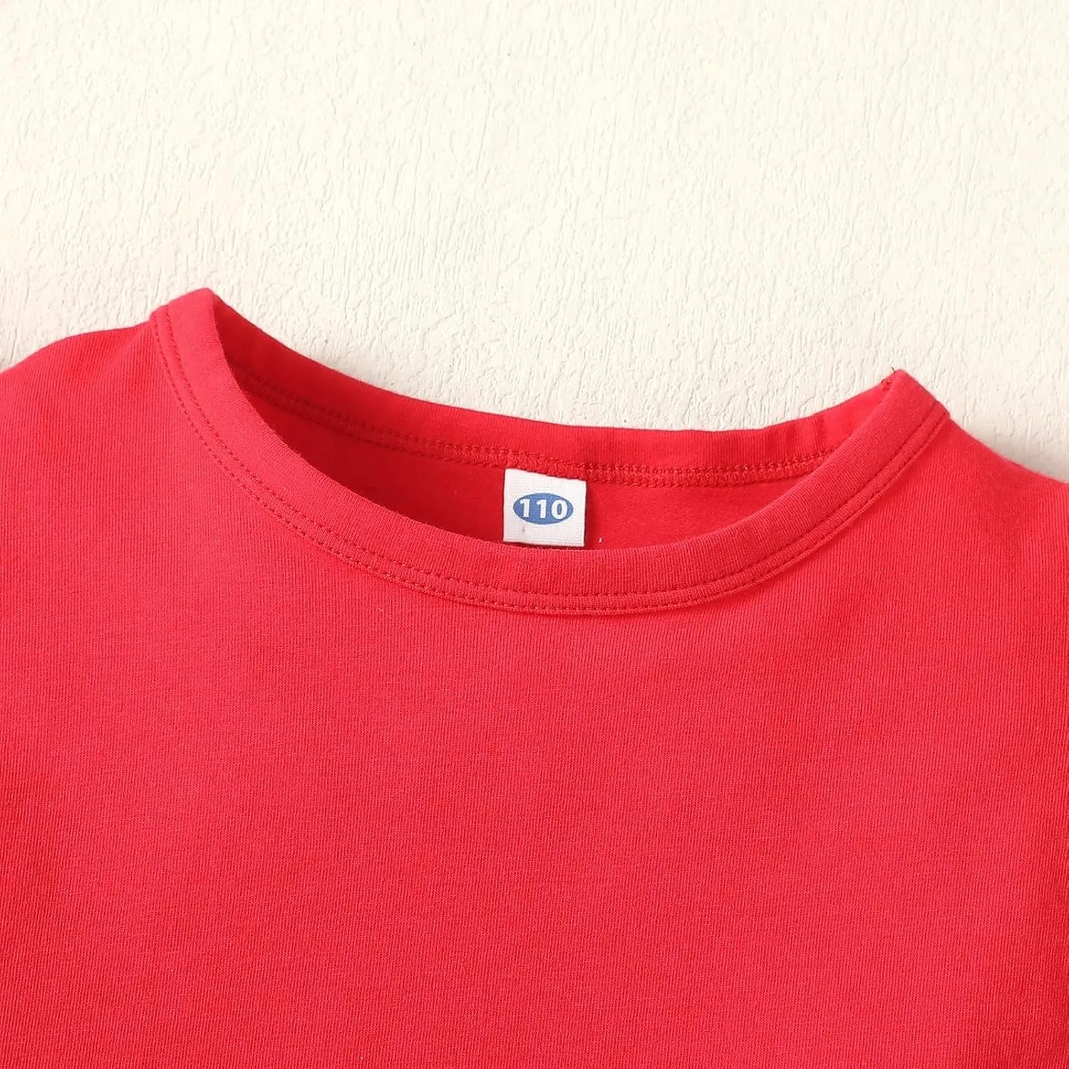 12M-7Y Toddler Baby Girls T Shirt Solid Color Blouse Ruffle Top Cotton Casual Tees Plain Shirt