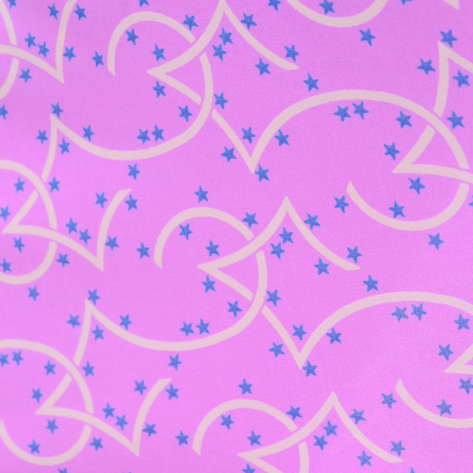 1998 Gianni Versace Couture Pink Silk Vintage Dress W Blue Stars