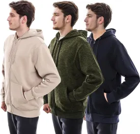 3 Pack Mens Fleece Hoodie Long Sleeve Lightweight Athletic Workout Sweatshirt for Men with Pockets