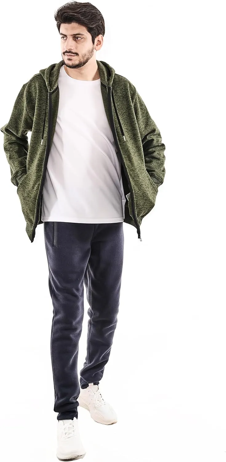 3 Pack Mens Fleece Hoodie Long Sleeve Lightweight Athletic Workout Sweatshirt for Men with Pockets