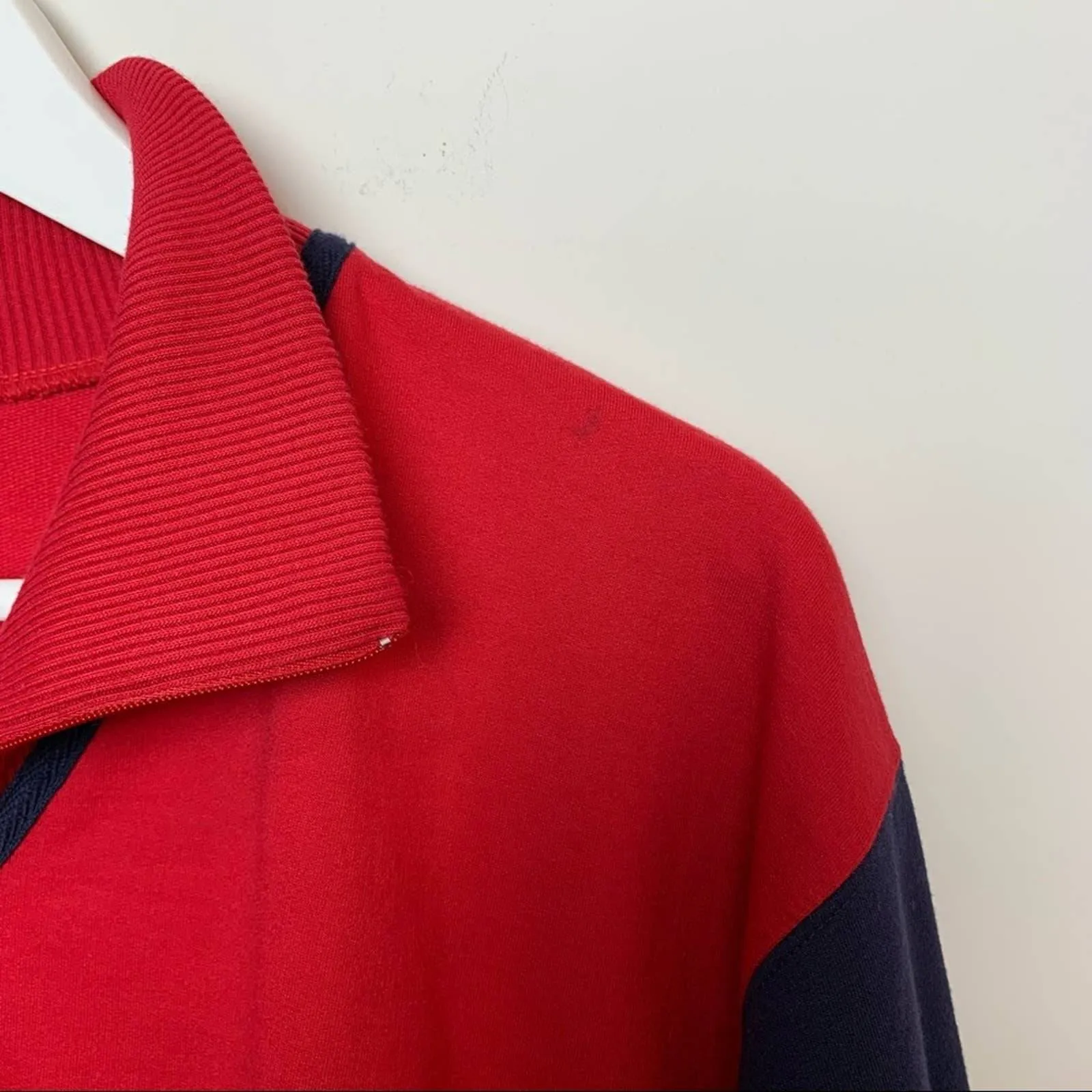 90s Pullover Sweatshirt Zipper Collared 90s 80s Bill Blast 1X Unisex Red