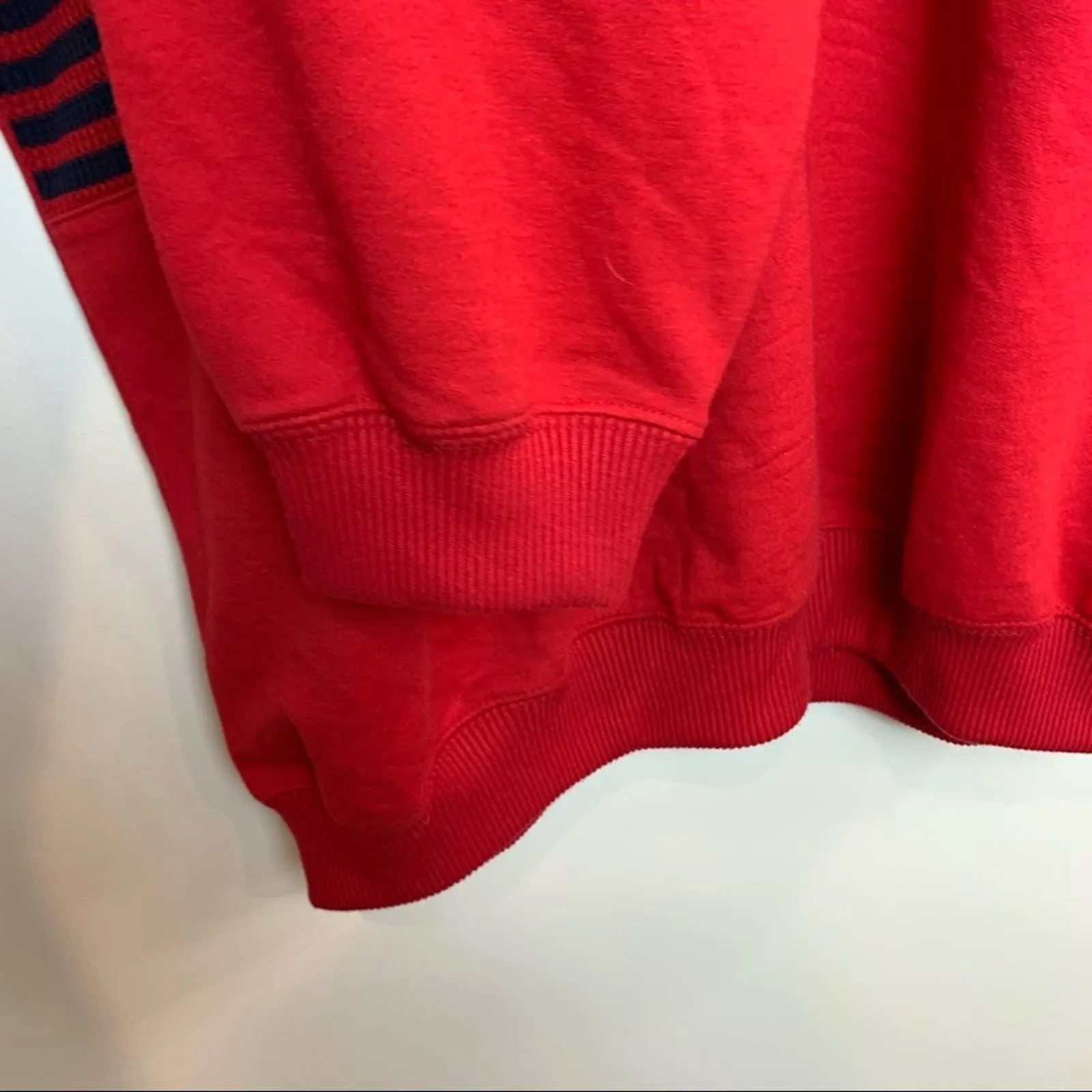 90s Pullover Sweatshirt Zipper Collared 90s 80s Bill Blast 1X Unisex Red