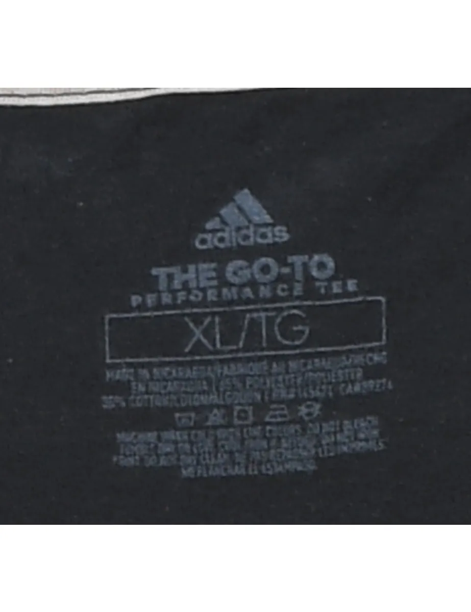 Adidas Black & White Printed T-shirt - XL
