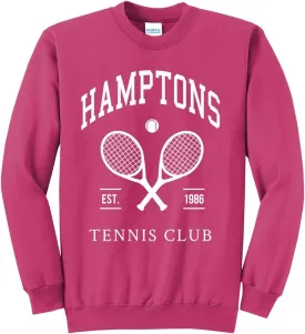 Adult Hamptons Men's Tennis Club Relaxed Sweatshirt, Vintage Lightweight Tennis Apparel