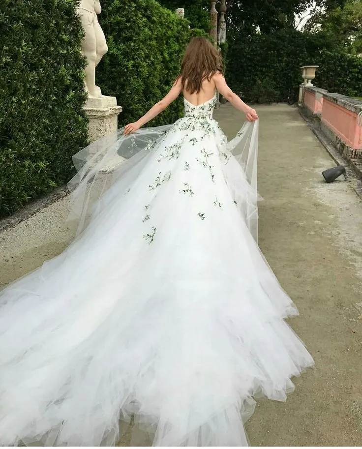 Ball Gown Colorful Wedding Dress