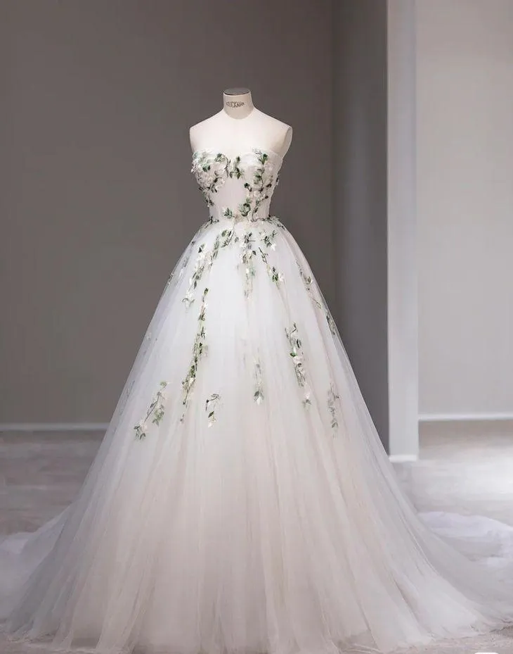 Ball Gown Colorful Wedding Dress