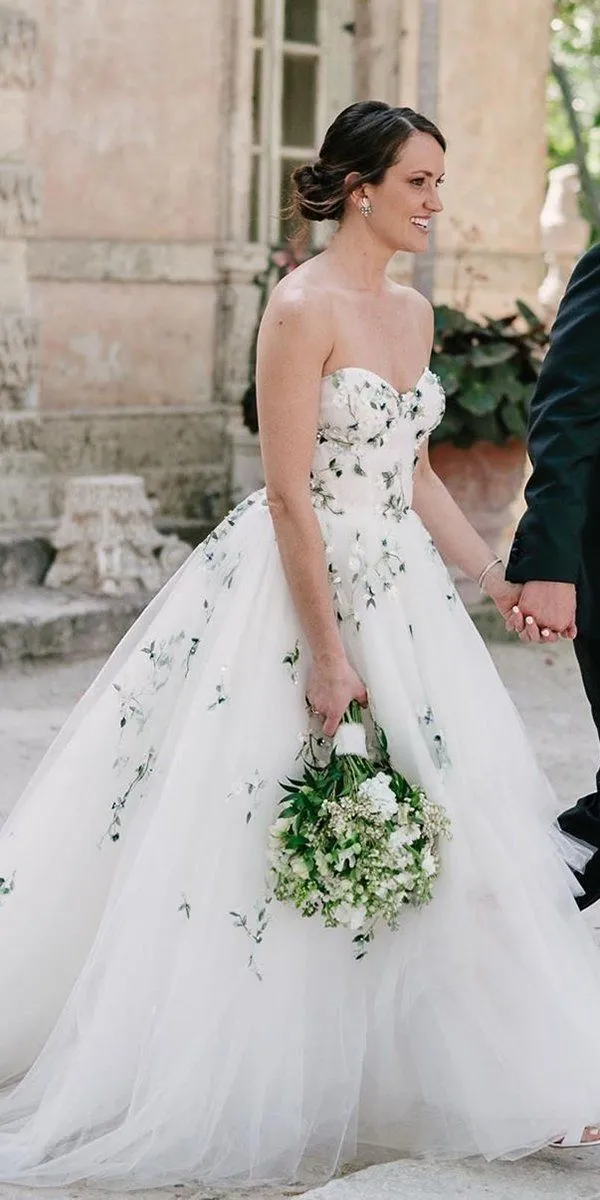 Ball Gown Colorful Wedding Dress