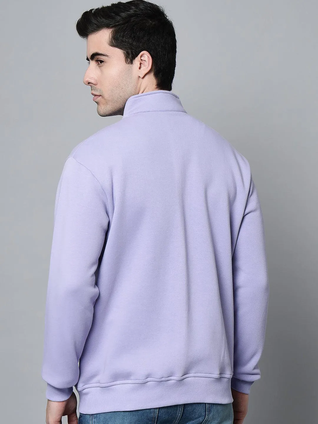 Basic Print Zipper Sweatshirt