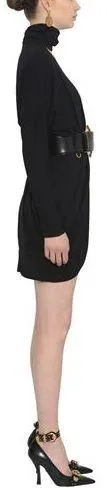 Black Draped Mini Dress