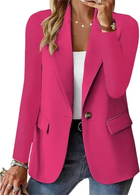 Blazers for Women Business Lapel Collar Long Sleeve Jacket Suit Blazer Work Office Suit Jackets Fashion Elegant Coat