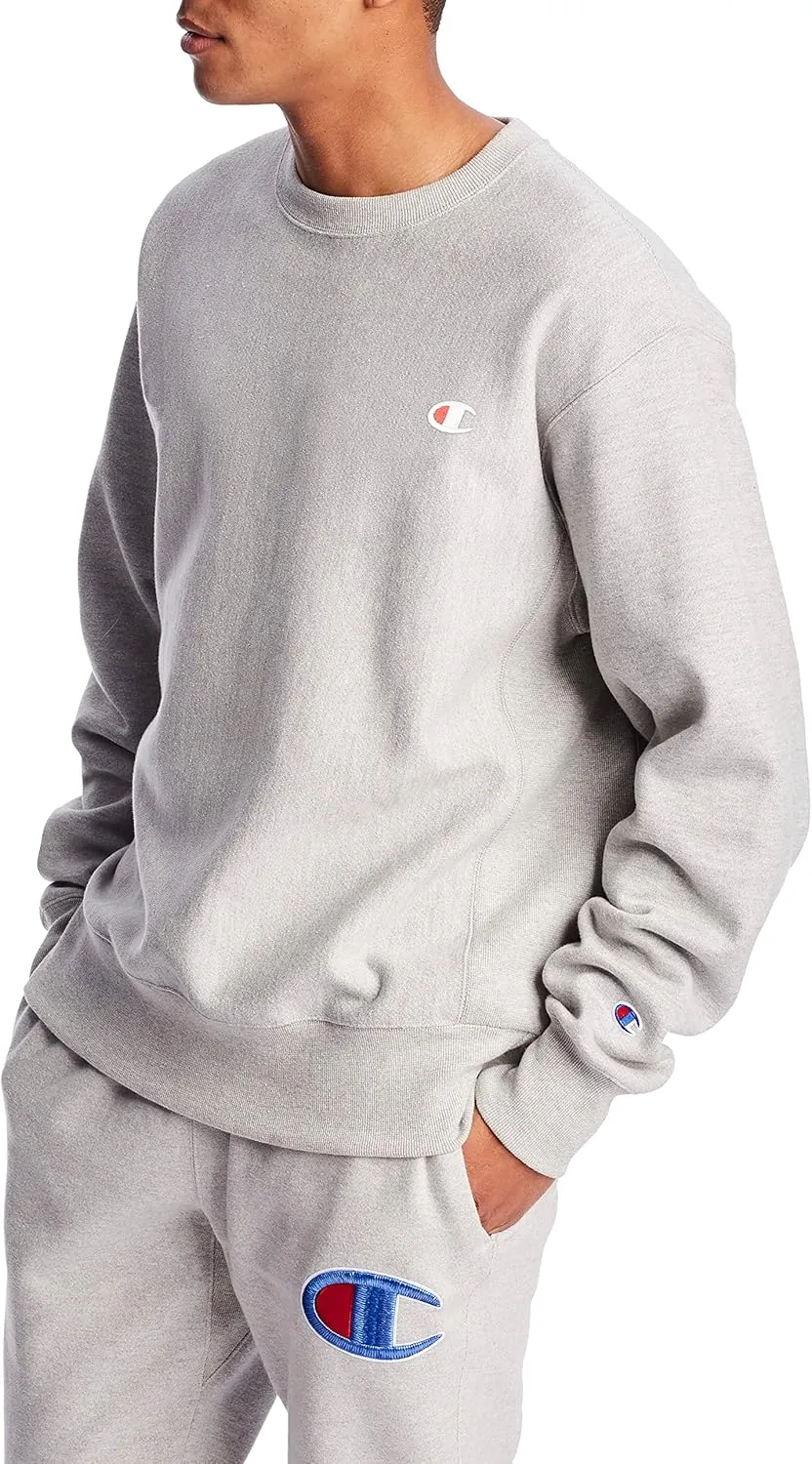 Champion Men's Crewneck Sweatshirt, Reverse Weave, Heavyweight Fleece Sweatshirt For Men