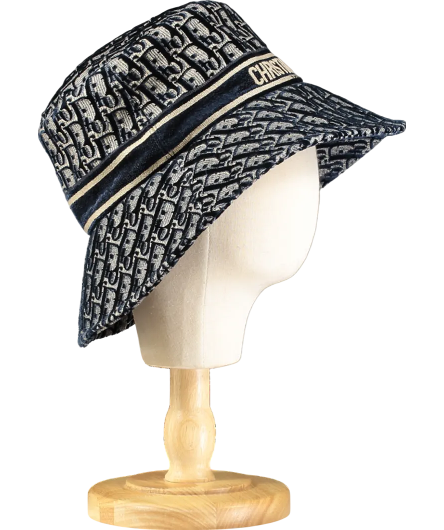 Christian Dior Blue D-bobby Dior Oblique Small Brim Bucket Hat