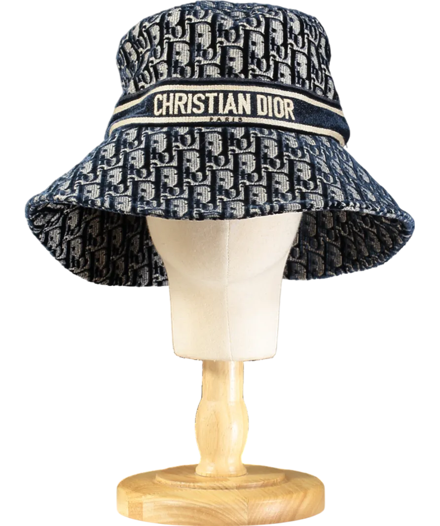 Christian Dior Blue D-bobby Dior Oblique Small Brim Bucket Hat