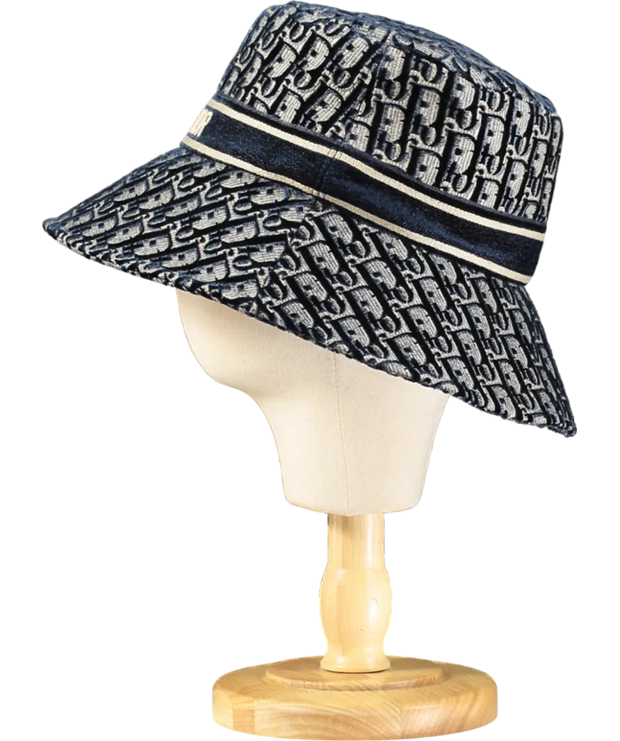 Christian Dior Blue D-bobby Dior Oblique Small Brim Bucket Hat