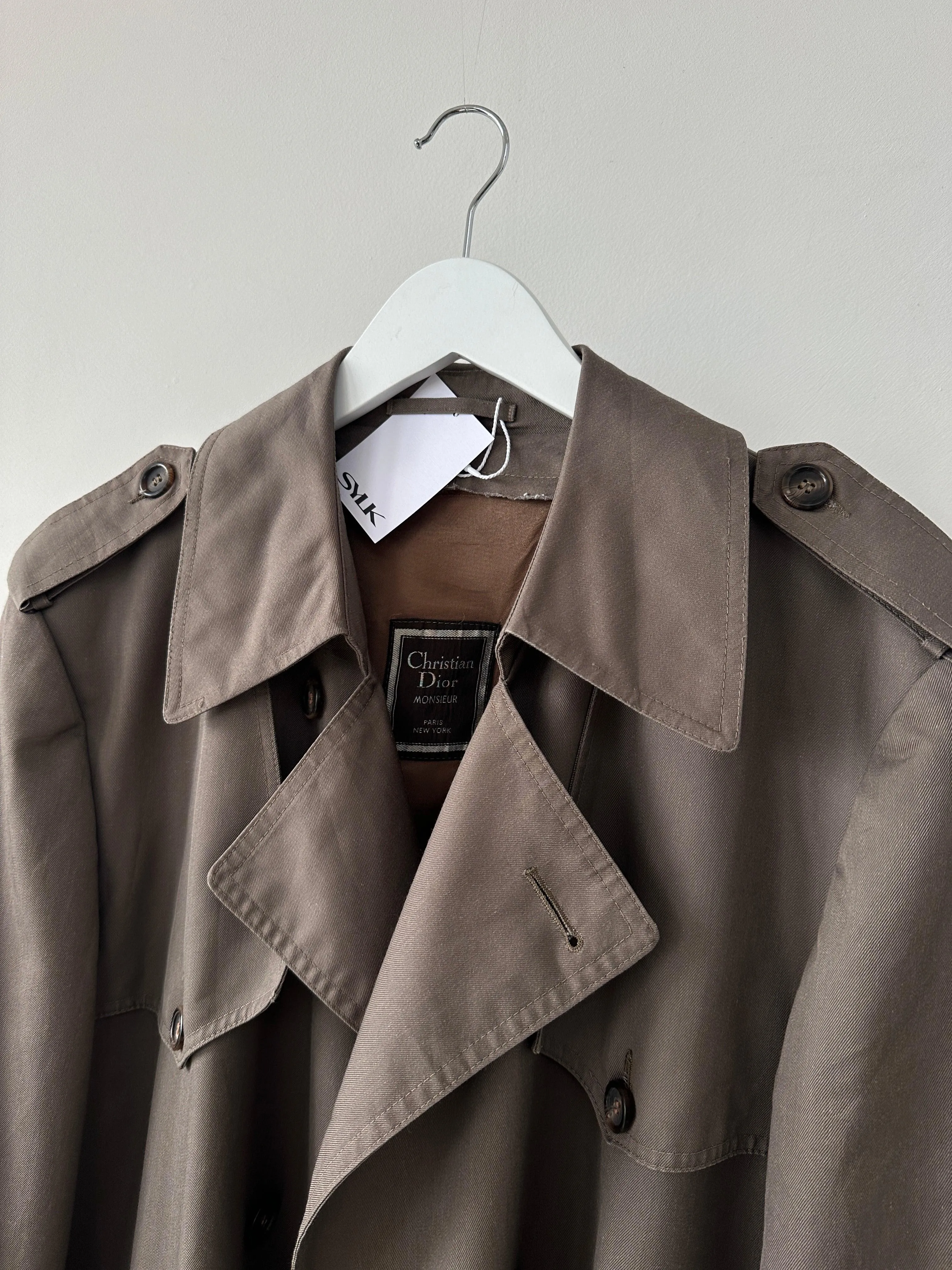 Christian Dior Monsieur Double Breasted Belted Trench Coat - XL