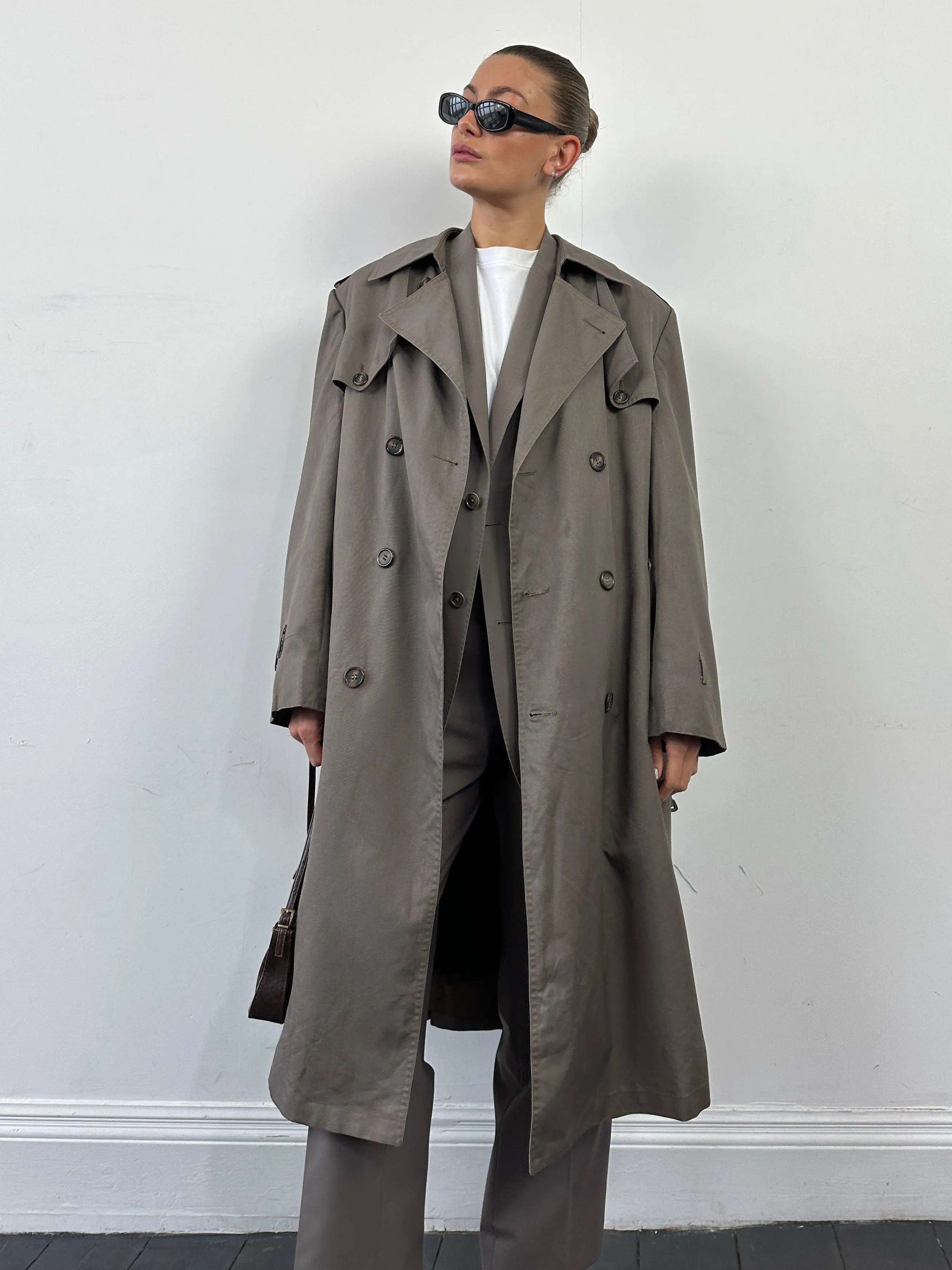 Christian Dior Monsieur Double Breasted Belted Trench Coat - XL