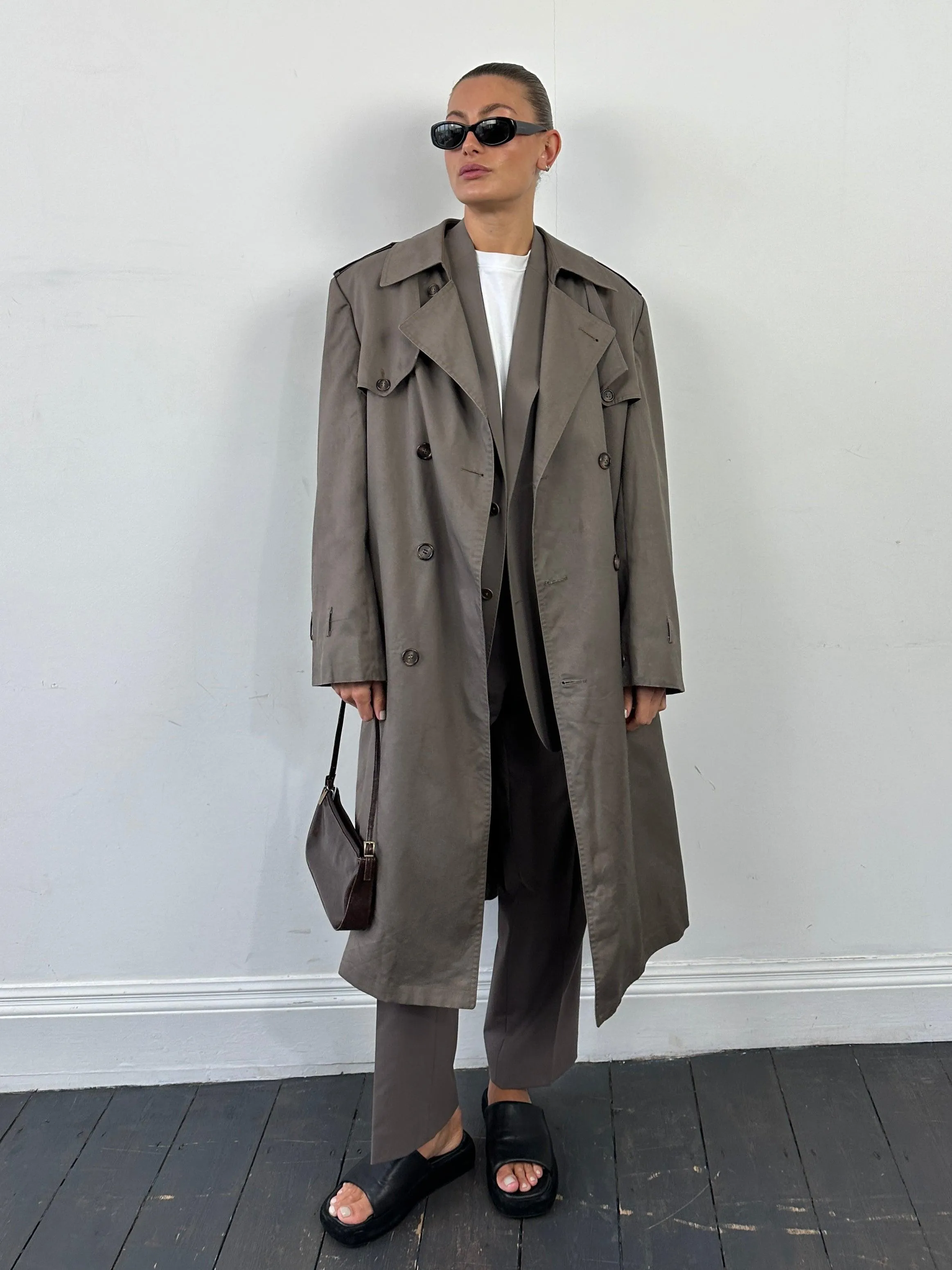 Christian Dior Monsieur Double Breasted Belted Trench Coat - XL