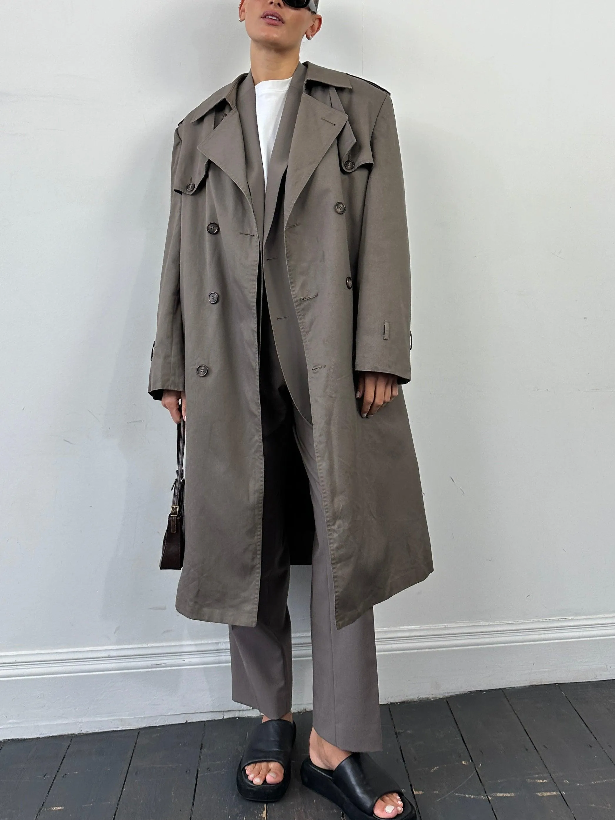 Christian Dior Monsieur Double Breasted Belted Trench Coat - XL