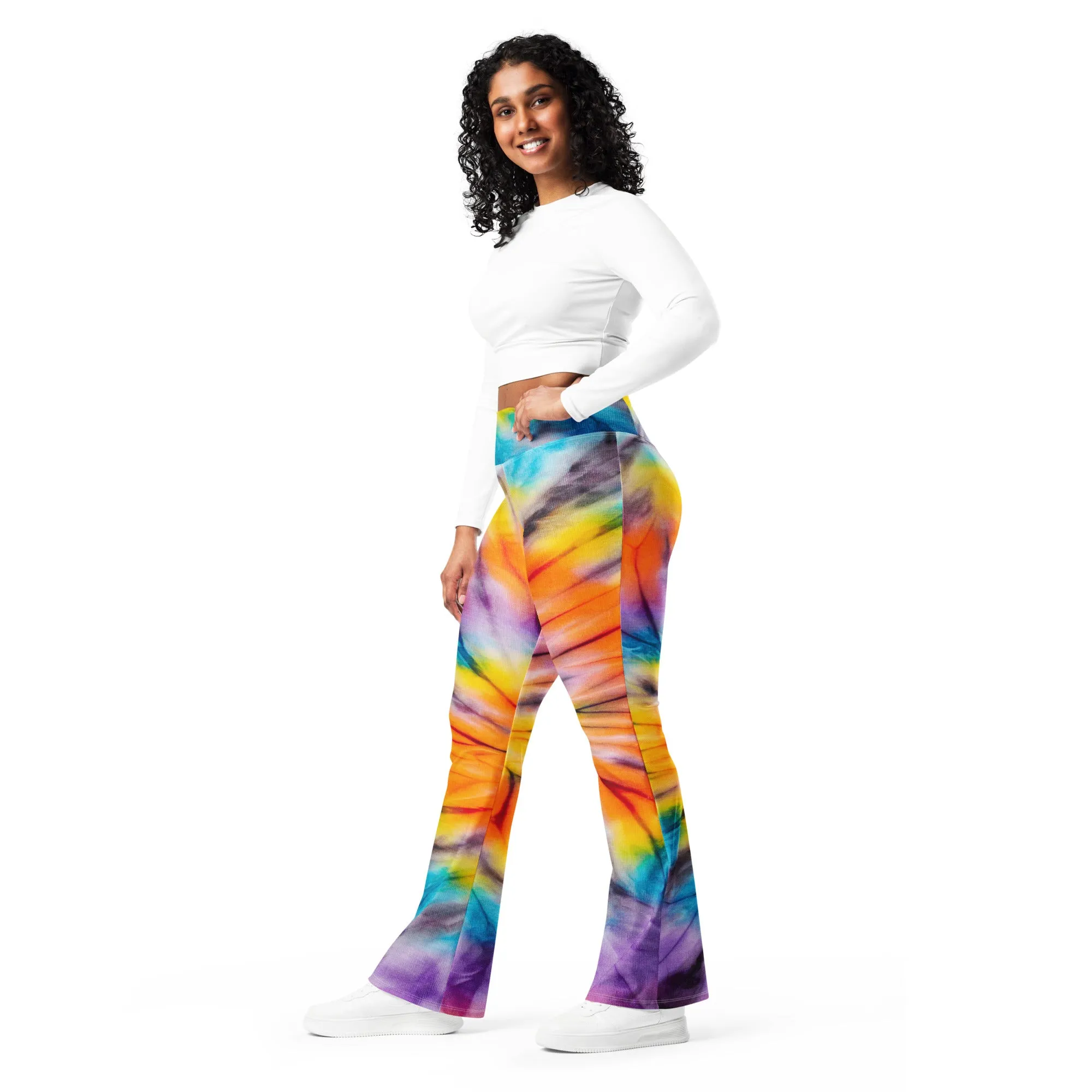 Colorful Tie-Dye Flare leggings, lioness-love