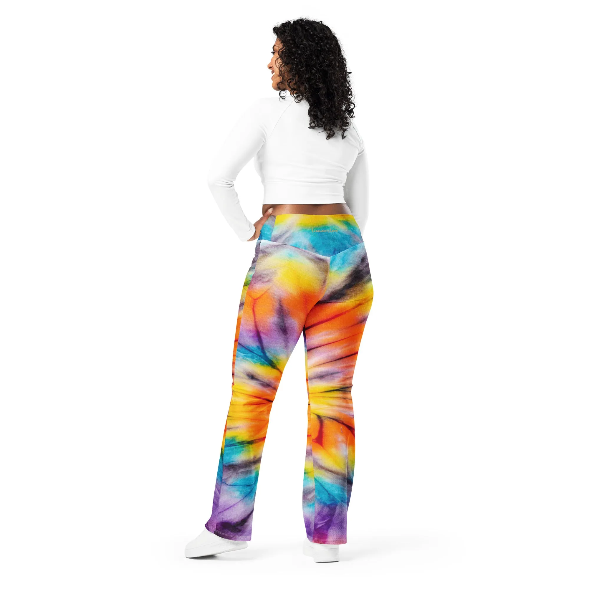 Colorful Tie-Dye Flare leggings, lioness-love