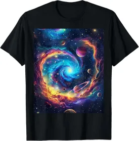 Cosmic Vortex Galaxy Space T-Shirt