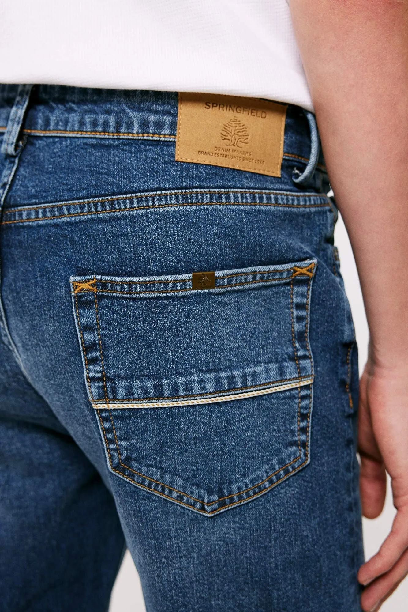 Dark wash slim fit jeans