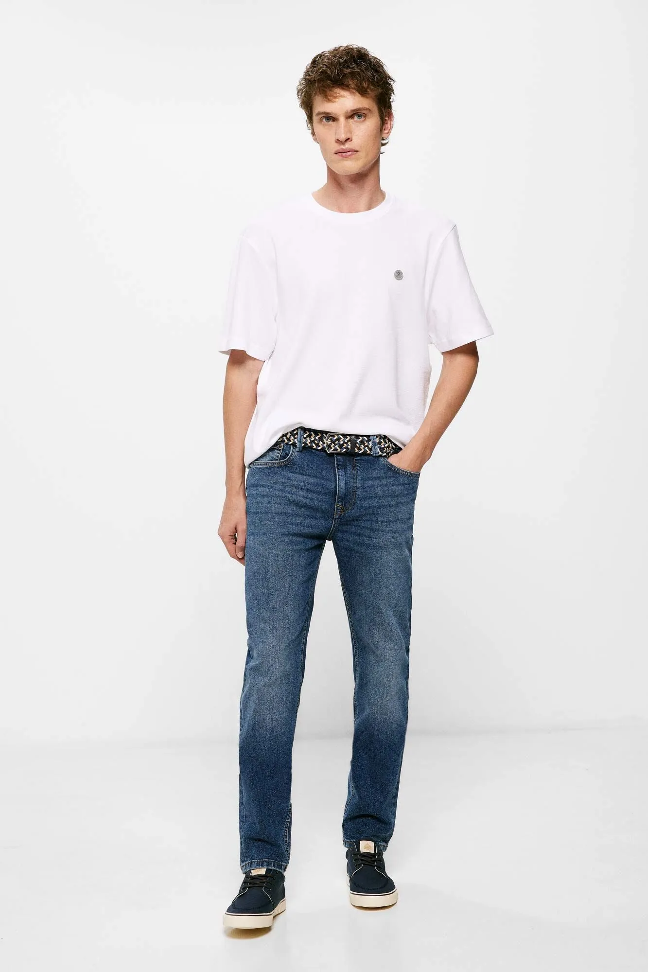 Dark wash slim fit jeans