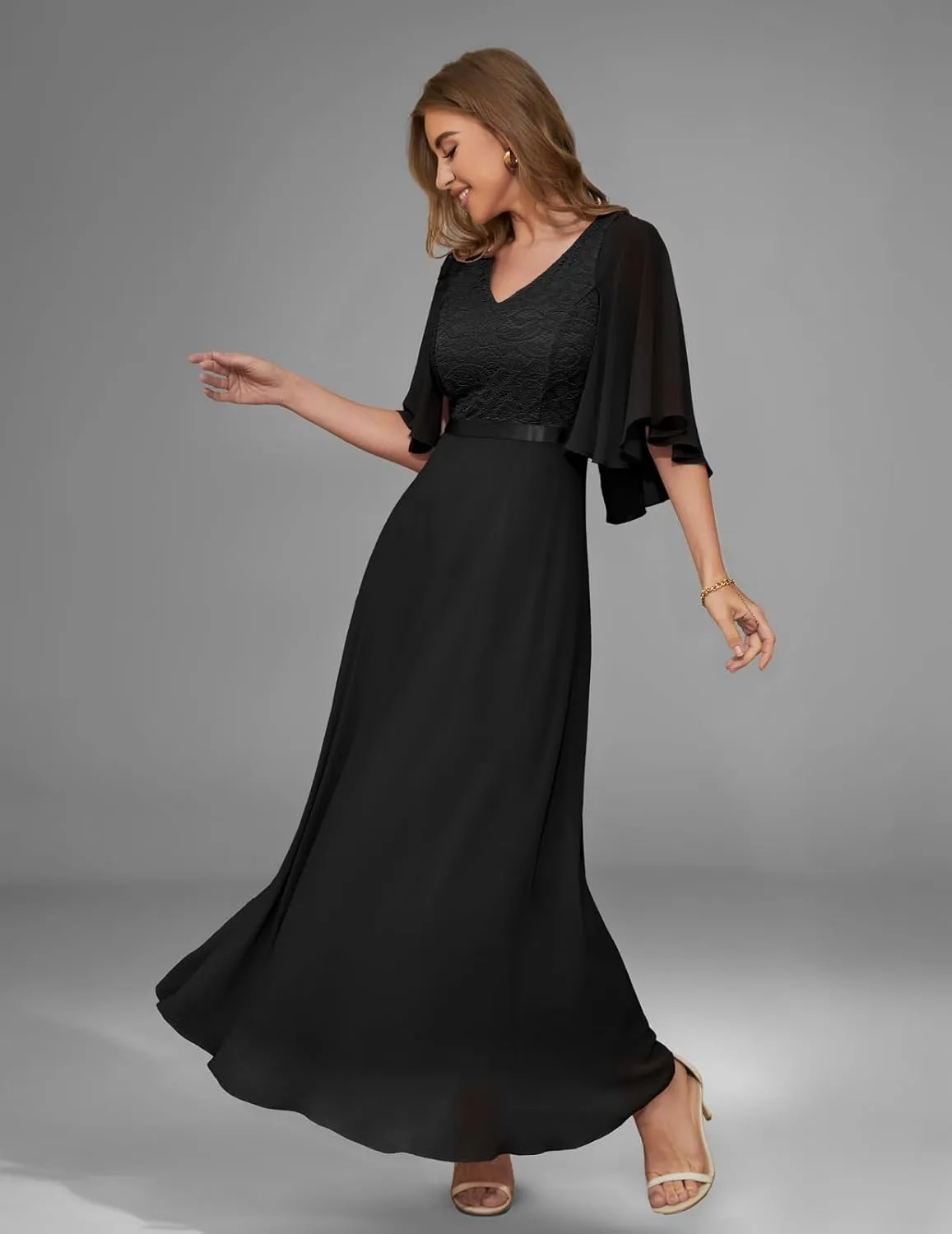 DRESSTELLS Womans Wedding Guest Formal Dress, 2025 Summer Bridesmaid Party Long Prom Church Dresses