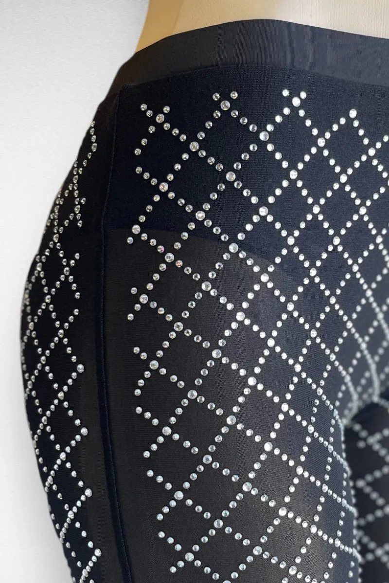 Embedded Rhinestone Pants