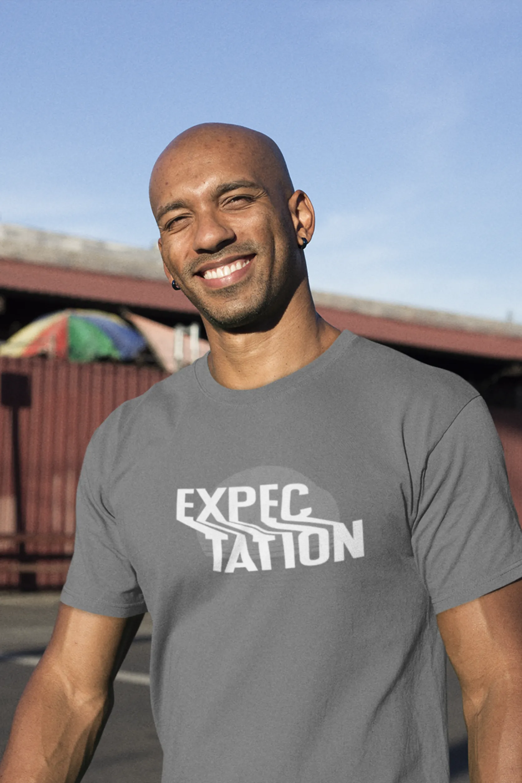 Expectation Typography Design Printed T-shirt for men
