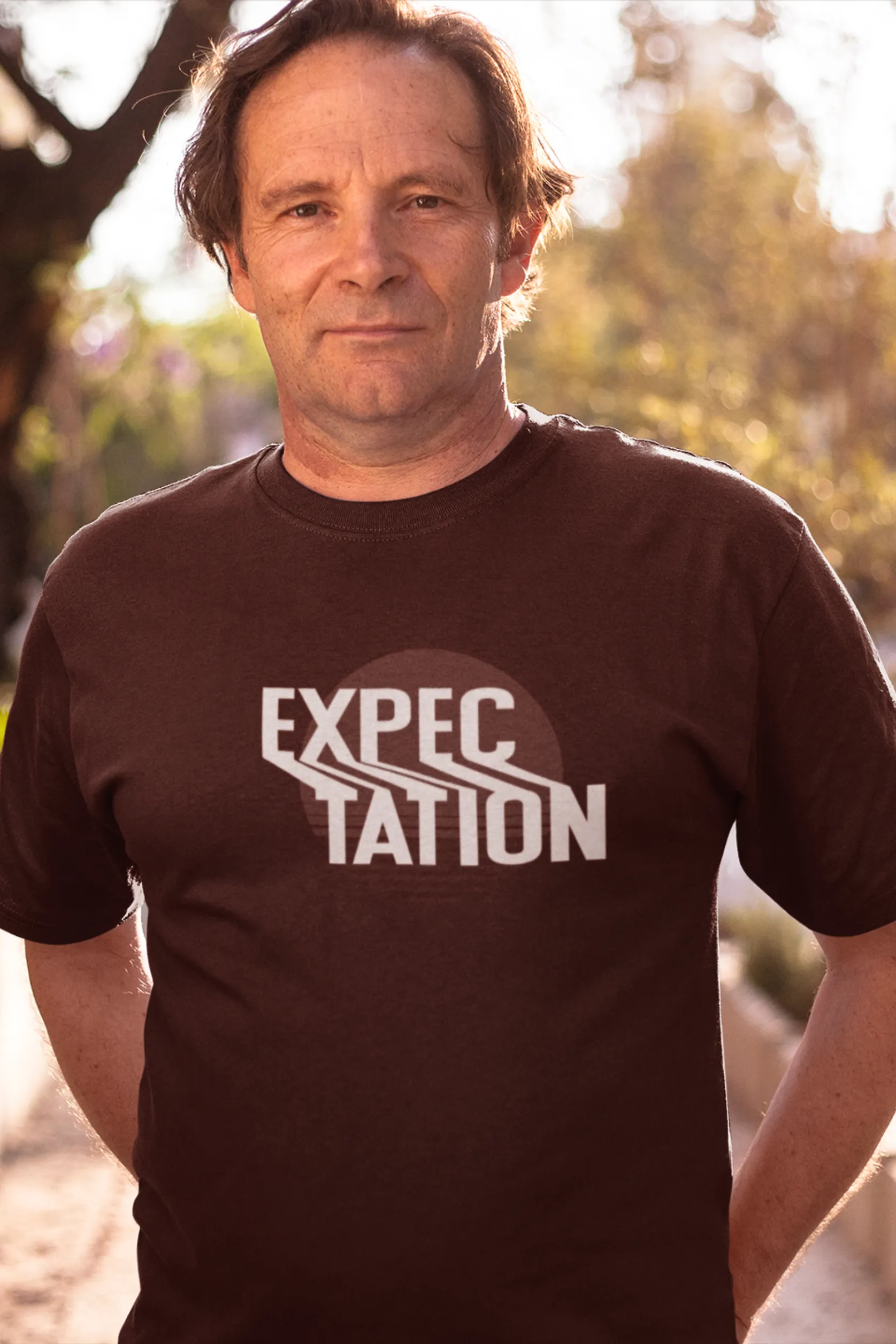 Expectation Typography Design Printed T-shirt for men