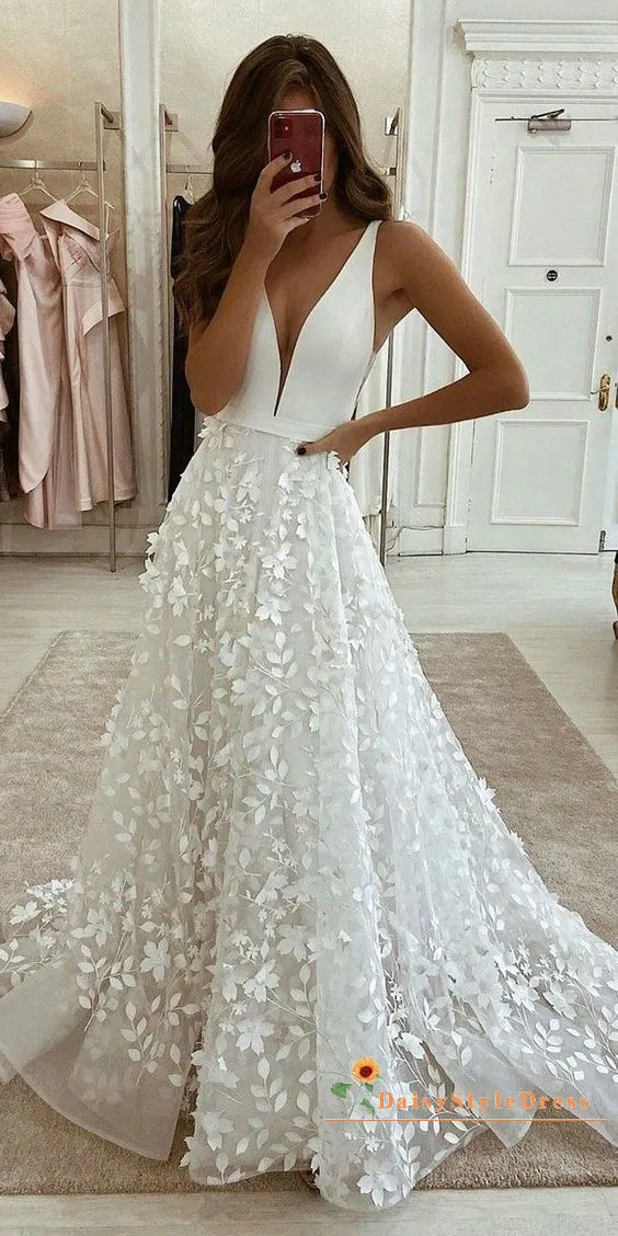 Fashion Floral Skirt Wedding Dress