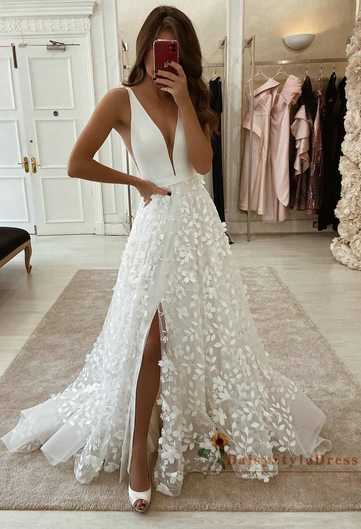 Fashion Floral Skirt Wedding Dress