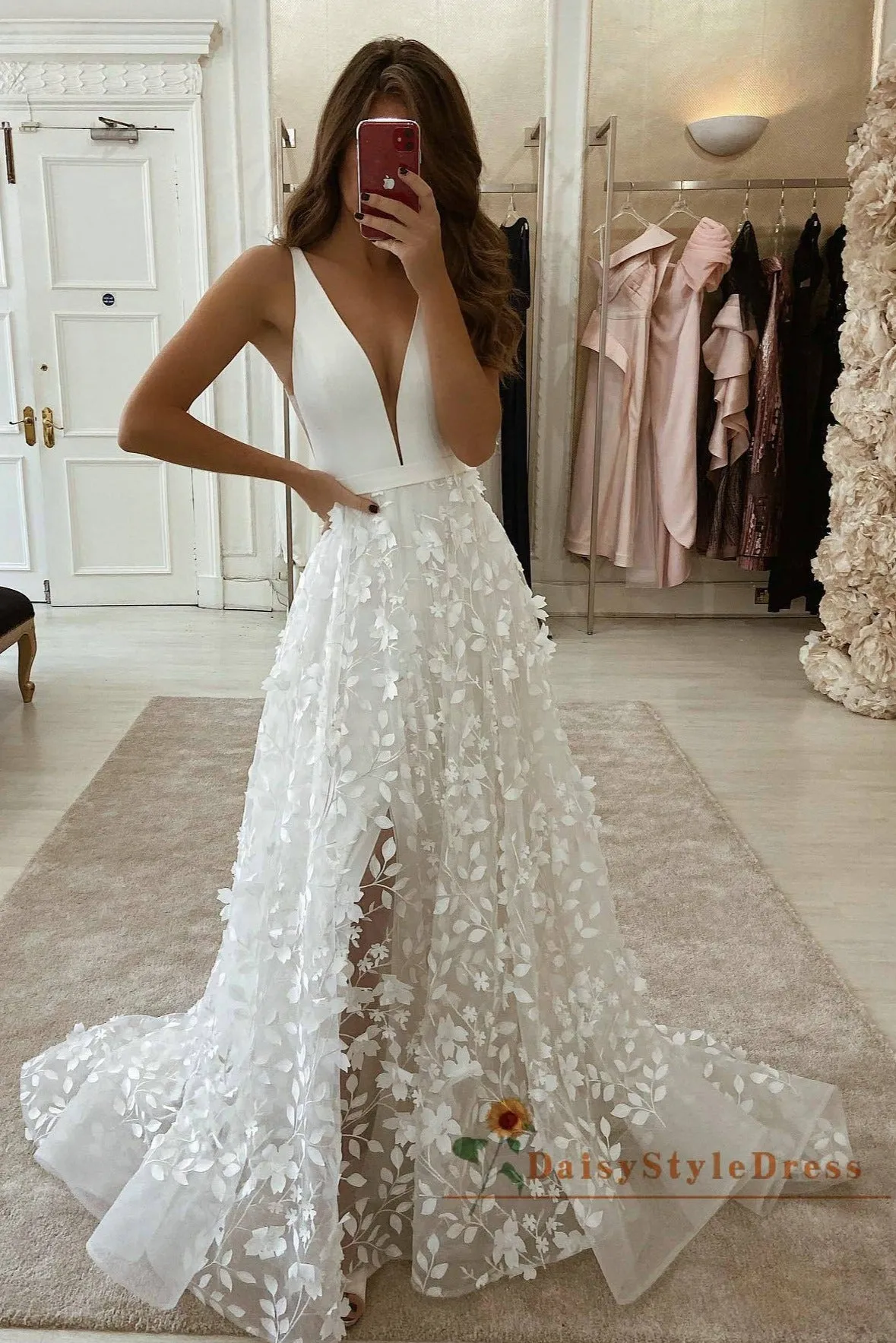 Fashion Floral Skirt Wedding Dress