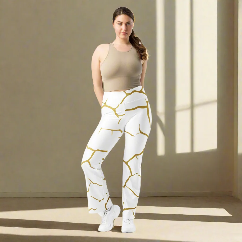 Flare Gold Print Leggings, lioness-love