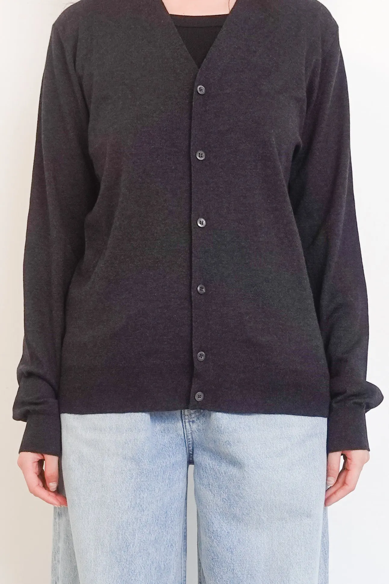 Grey wool cardigan RRP £225