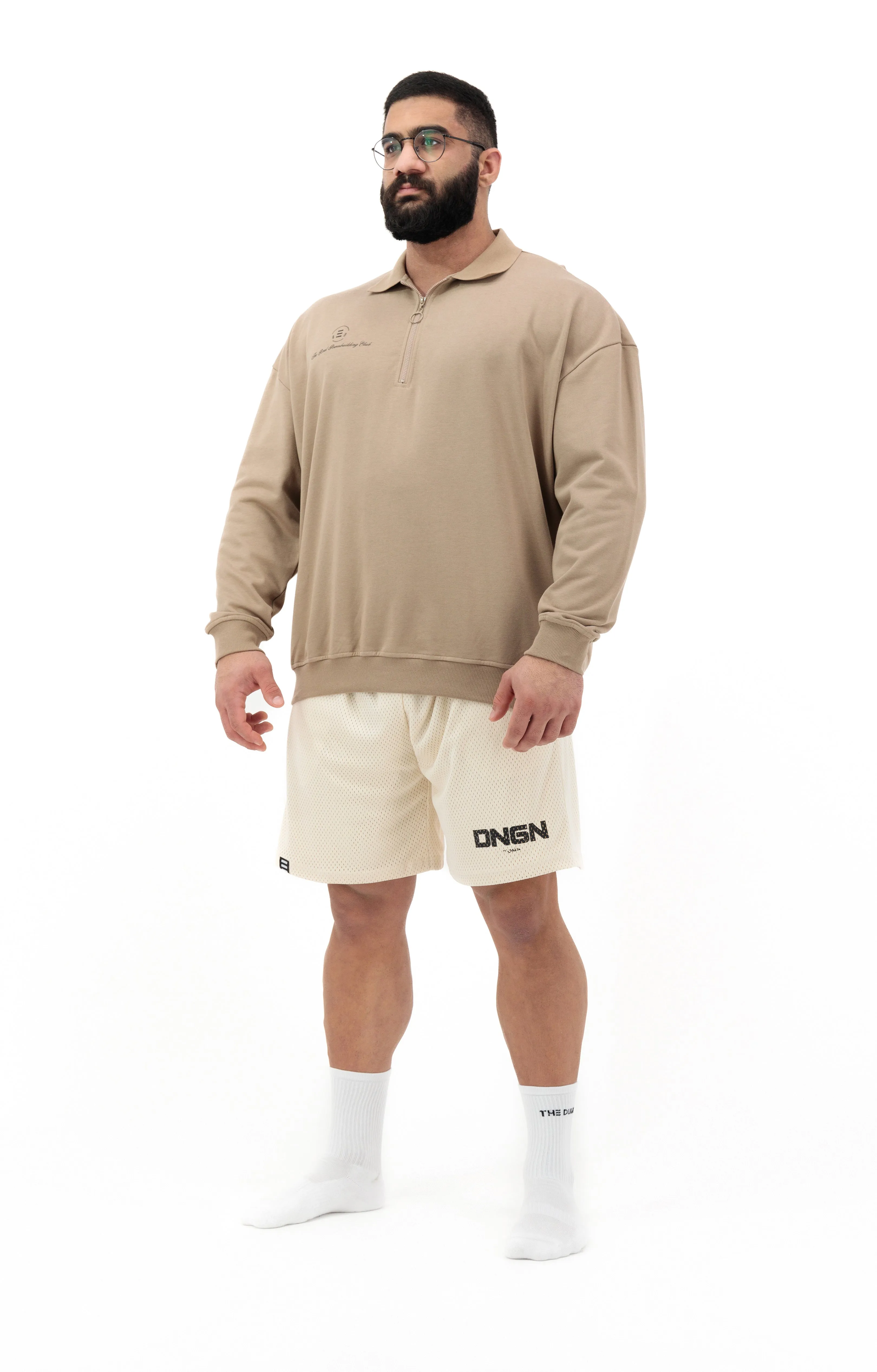 HALF ZIPPER OVERSIZED SWEATSHIRT