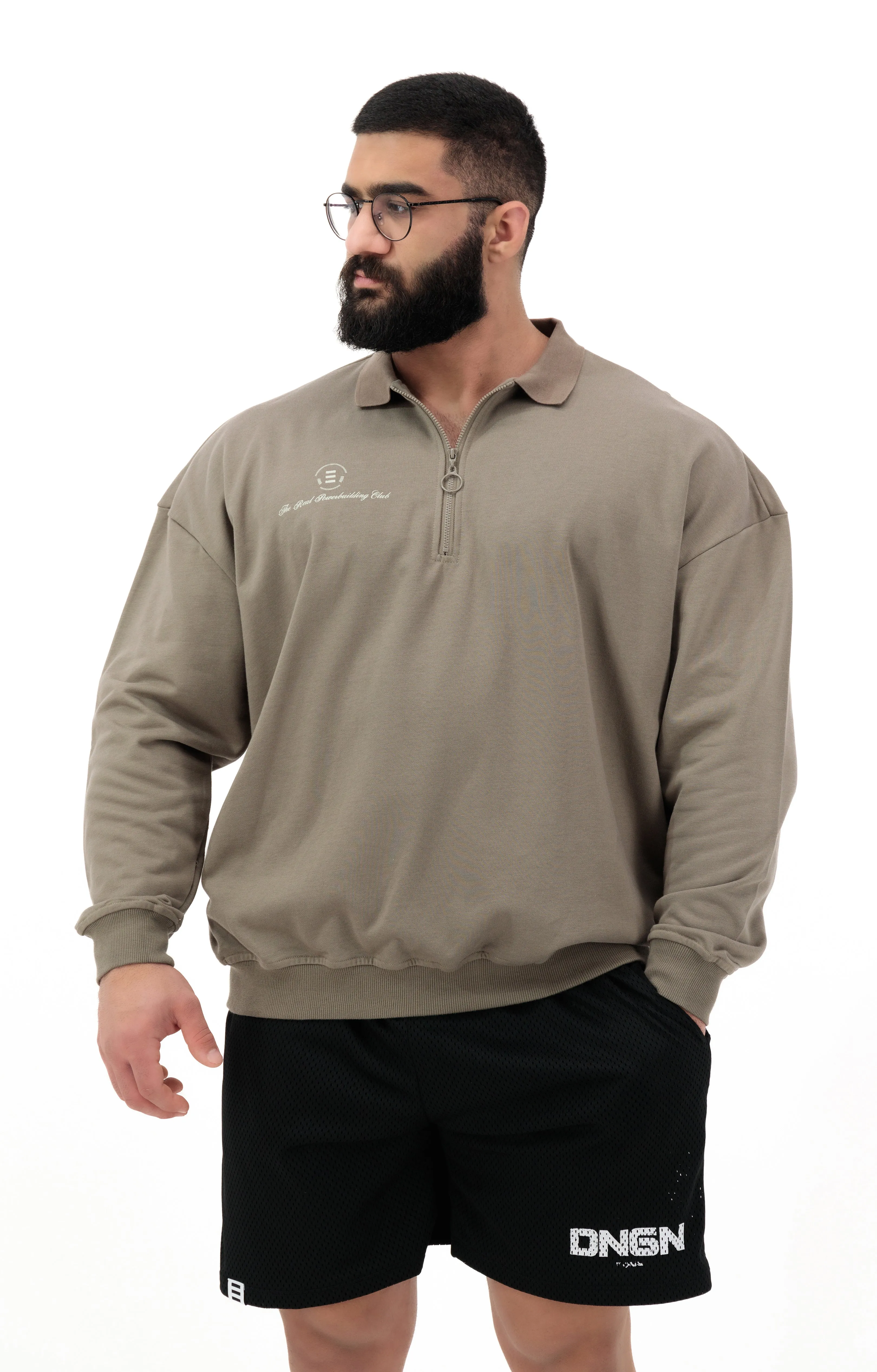 HALF ZIPPER OVERSIZED SWEATSHIRT