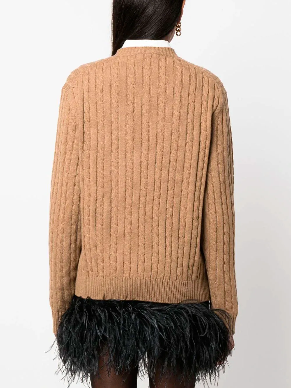 Intarsia-knit logo jumper