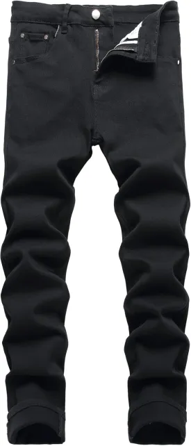 JUNBAOSS Men's Slim Fit Jeans Stretch Ripped Skinny Jeans for Men, Fashion Straight Leg Comfort Flex Waist Casual Pants