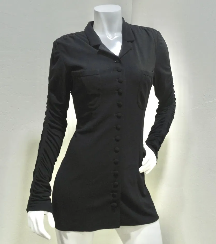 Karl Lagerfeld Black Shirt Dress circa 1990's