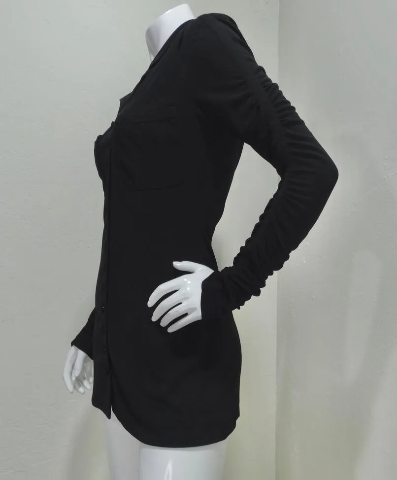 Karl Lagerfeld Black Shirt Dress circa 1990's