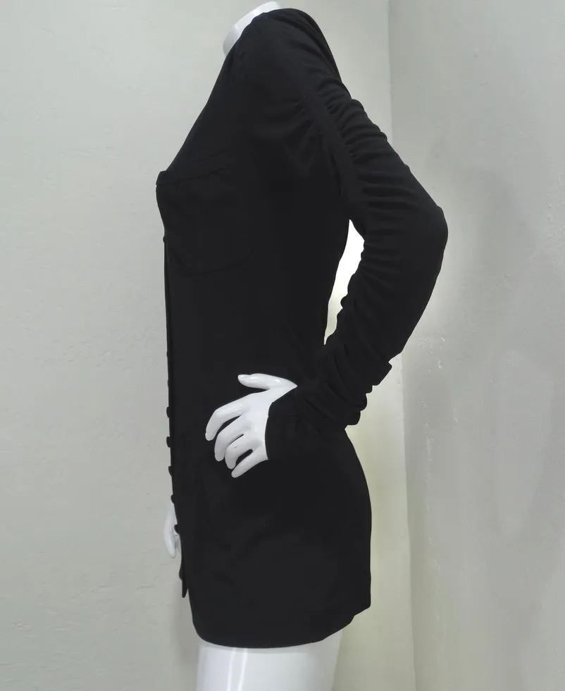 Karl Lagerfeld Black Shirt Dress circa 1990's