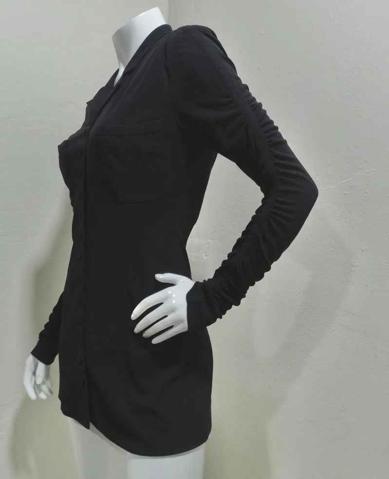 Karl Lagerfeld Black Shirt Dress circa 1990's