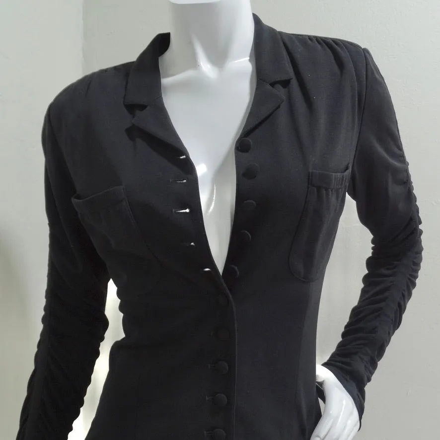 Karl Lagerfeld Black Shirt Dress circa 1990's