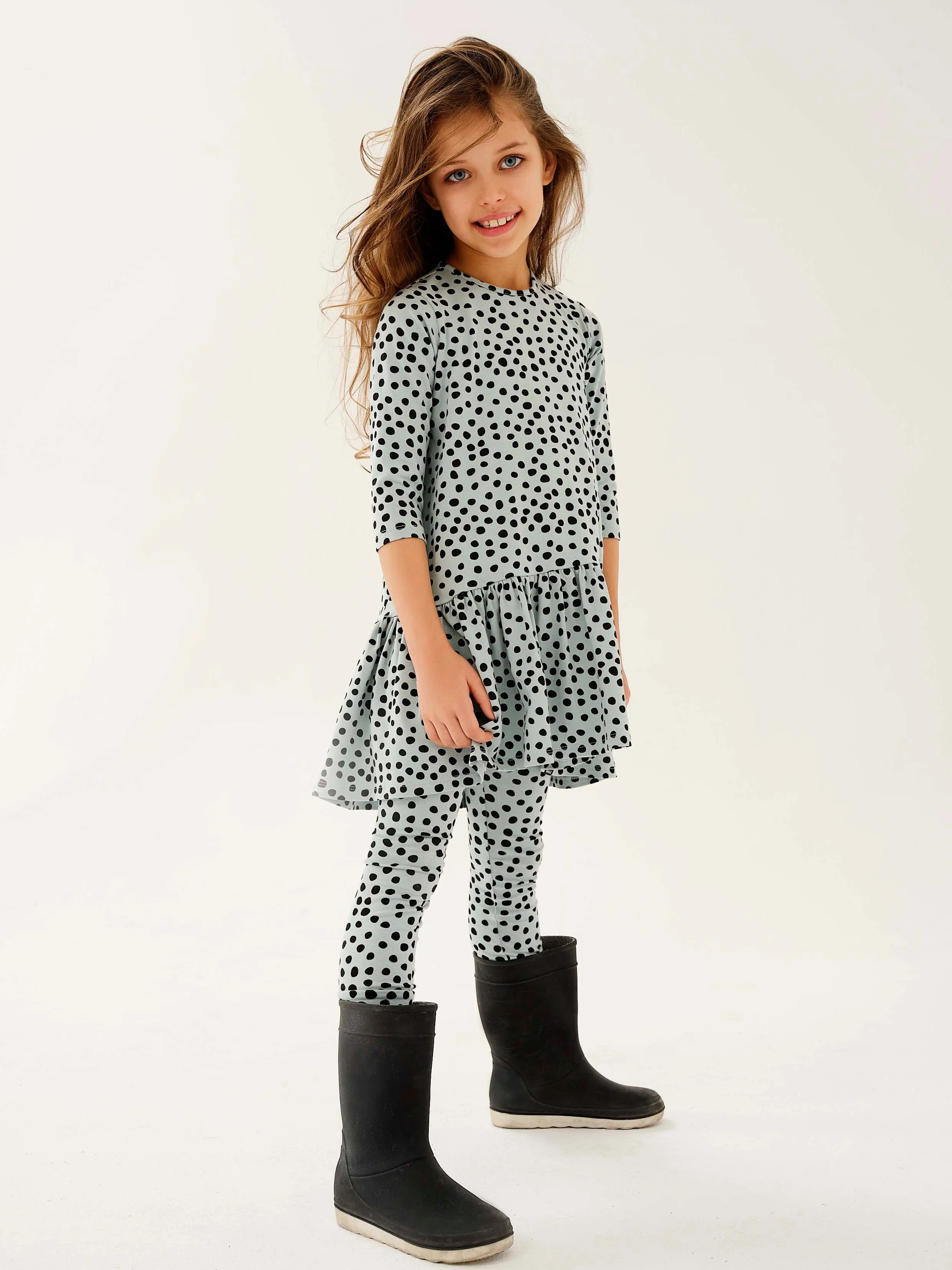 KUKUKID Pistachio Dots Leggings