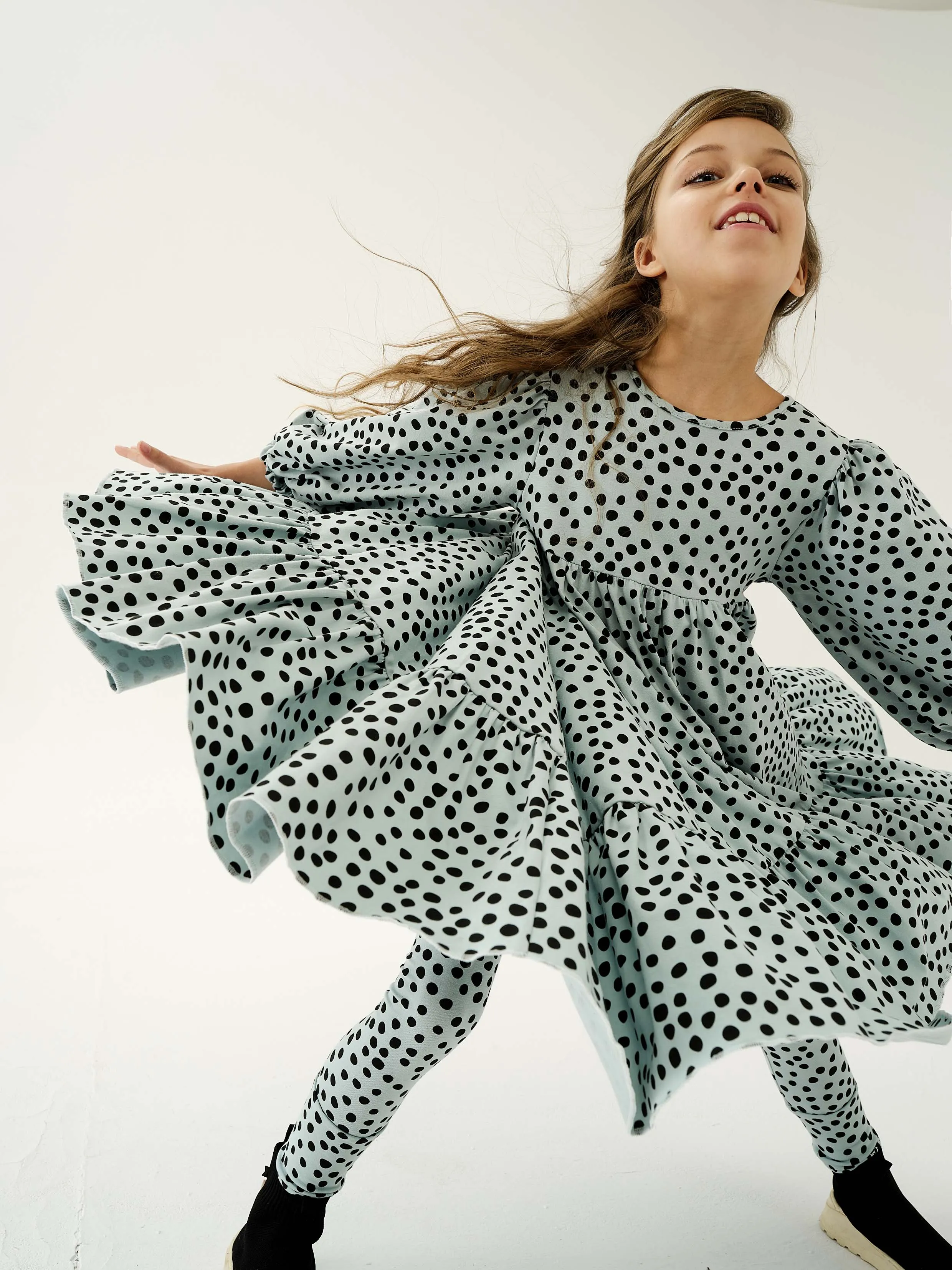 KUKUKID Pistachio Dots Leggings