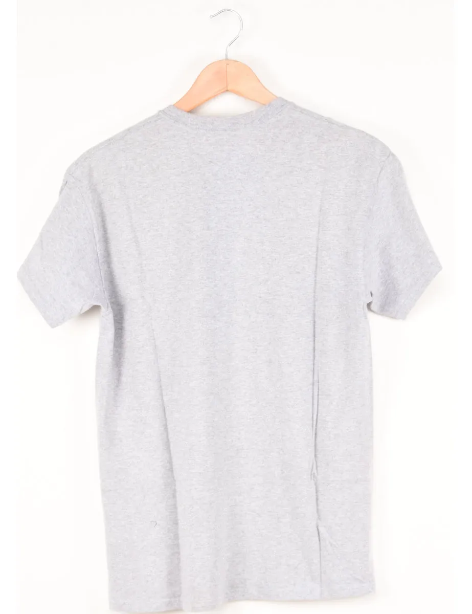 Light Grey & Blue Panthers Printed T-Shirt - M