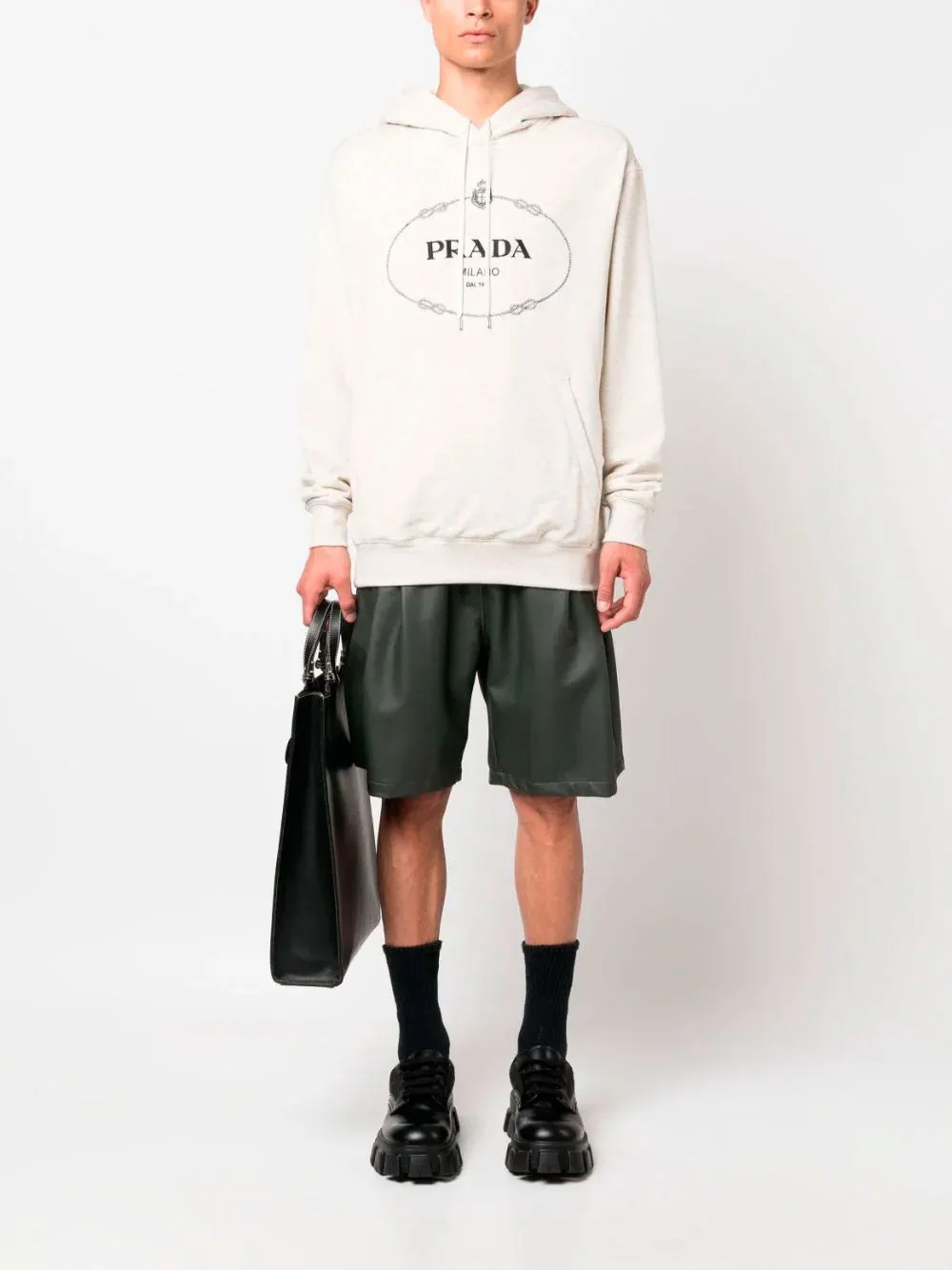 Logo cotton hoodie