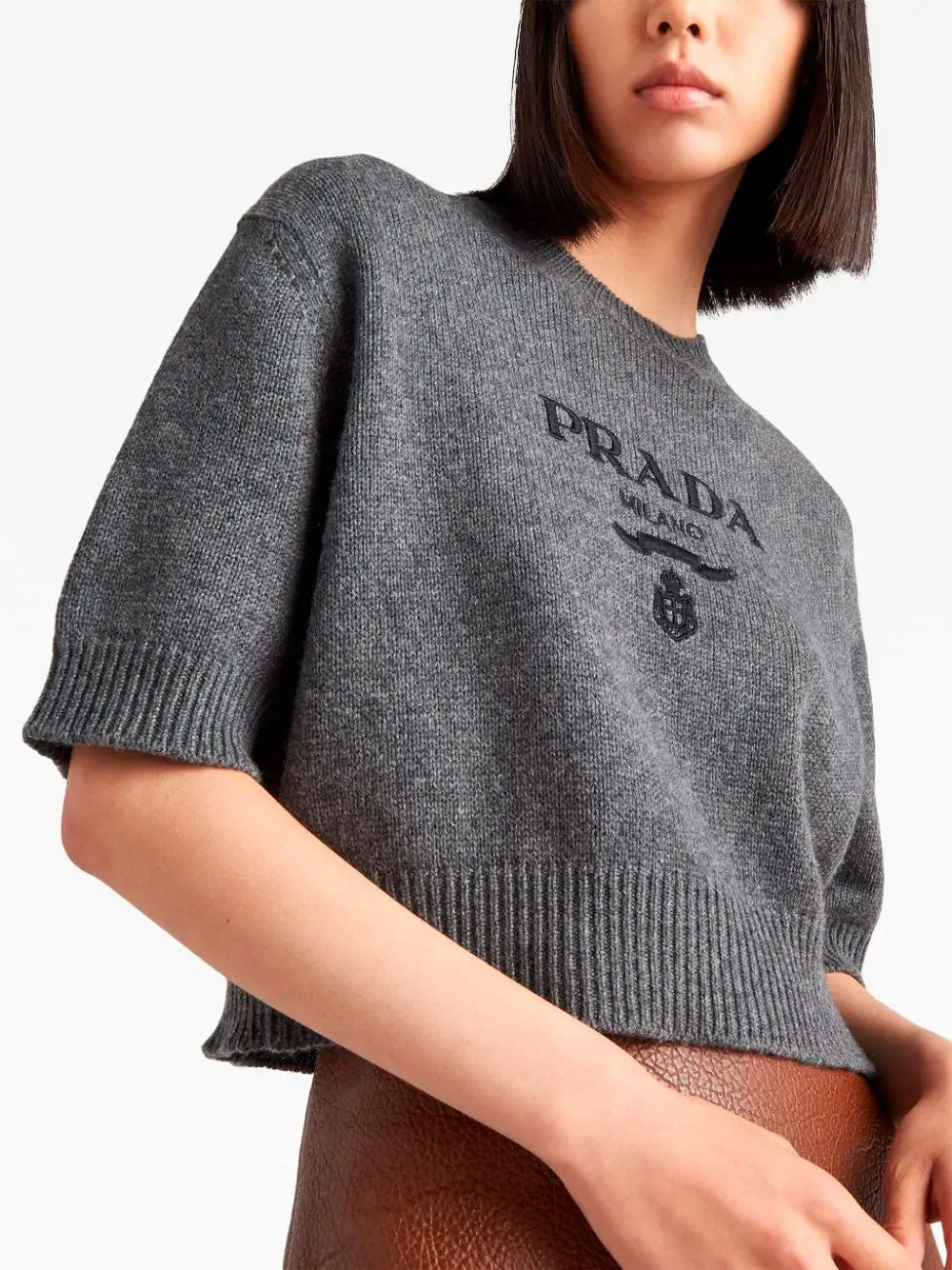 Logo-embroidered knit jumper